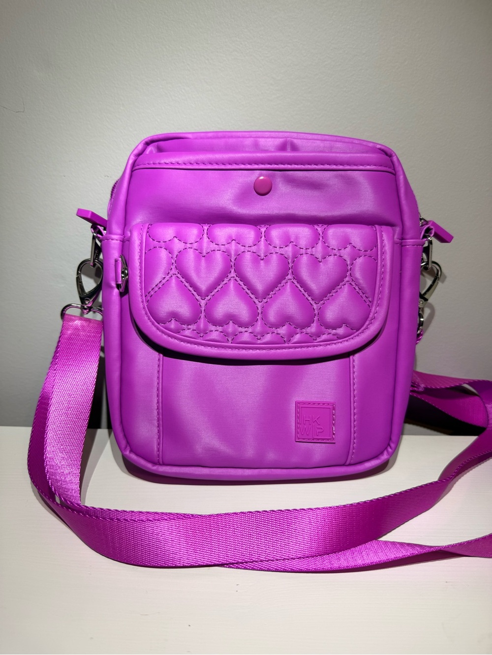 IHKWIP Mini More Love Heart Quilted Messenger Crossbody Bag
